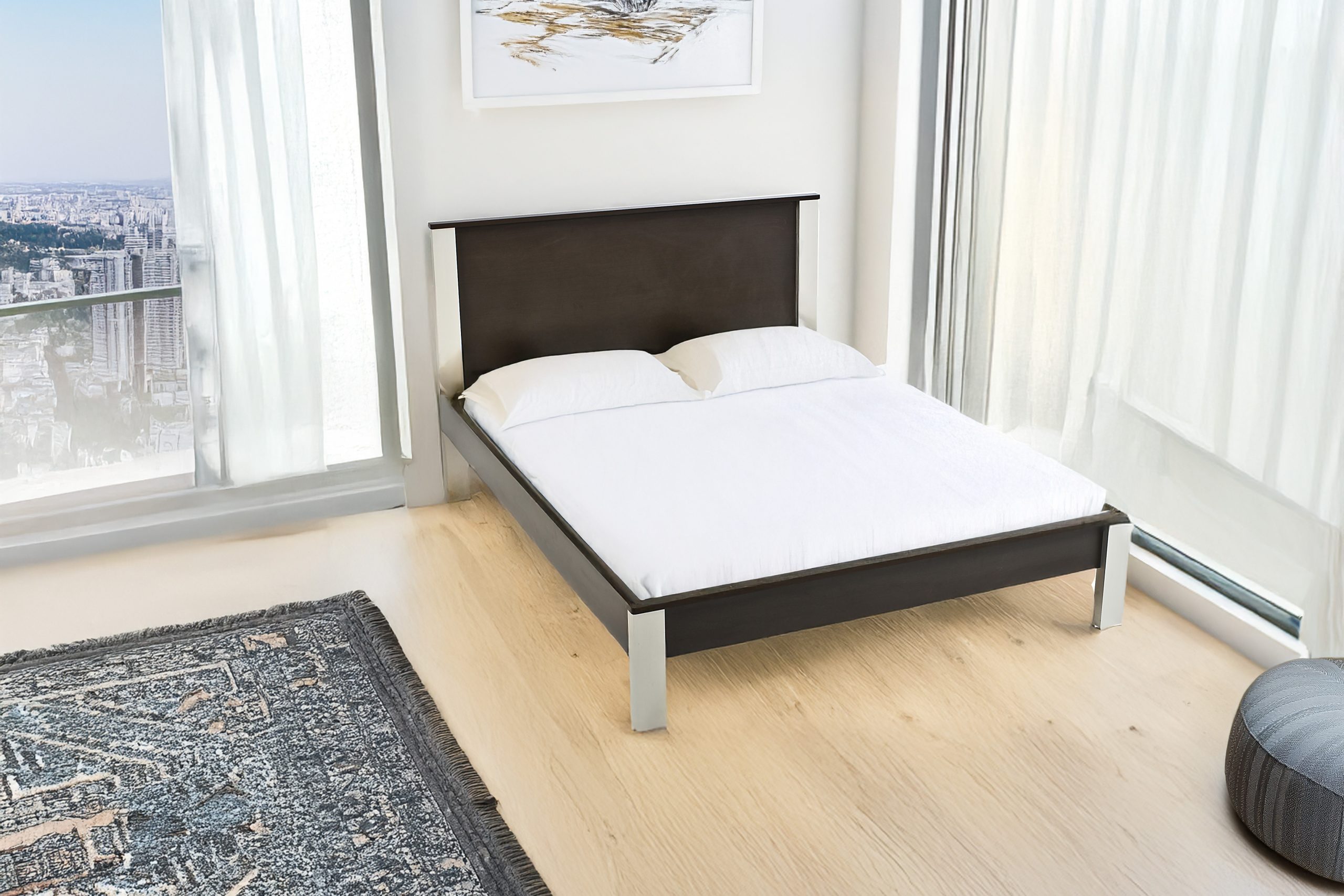 מיטה זוגית עם ראש מיטה דגם מיקס פלוס