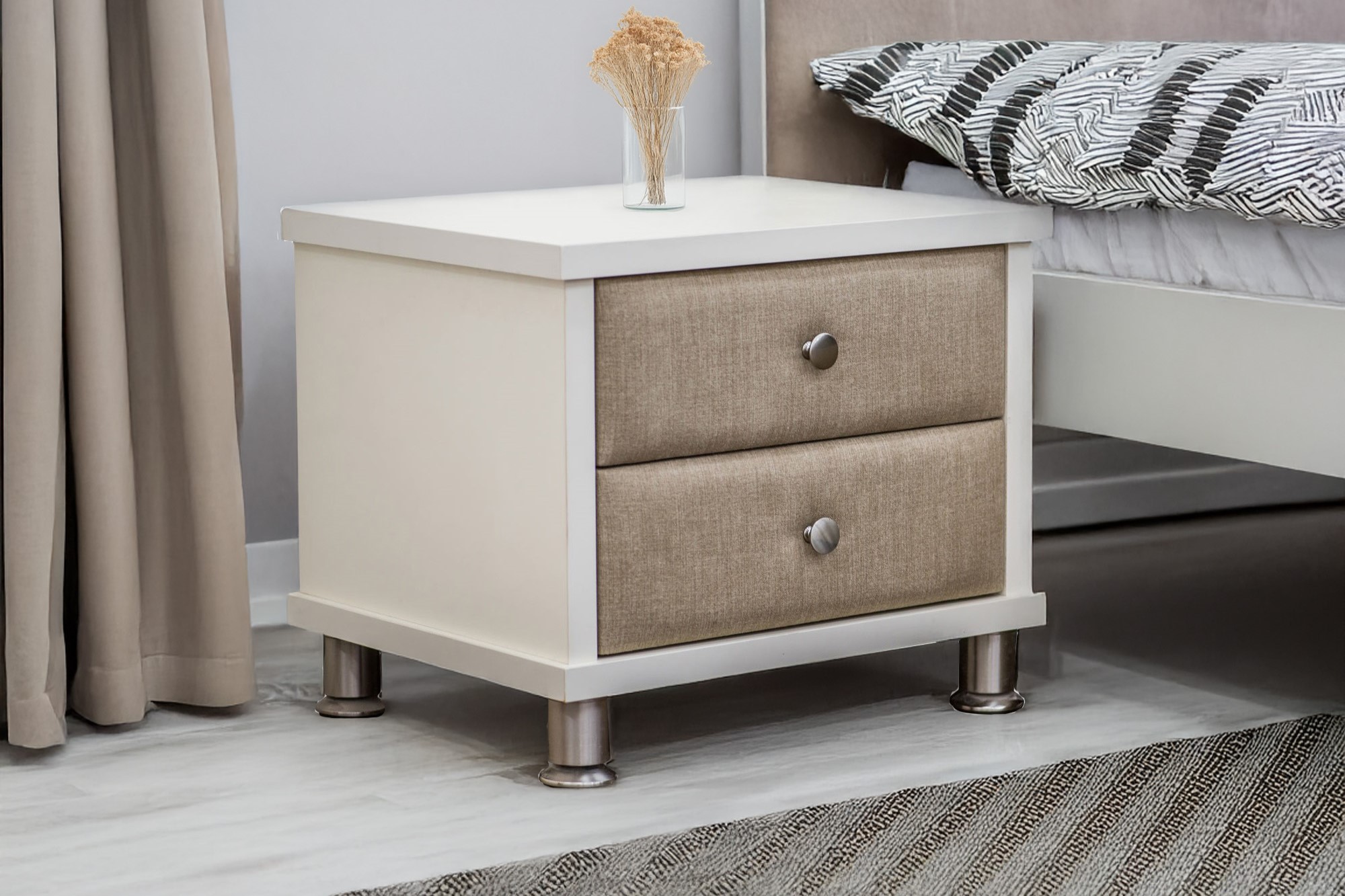 שידה לחדר שינה חזית מרופדת