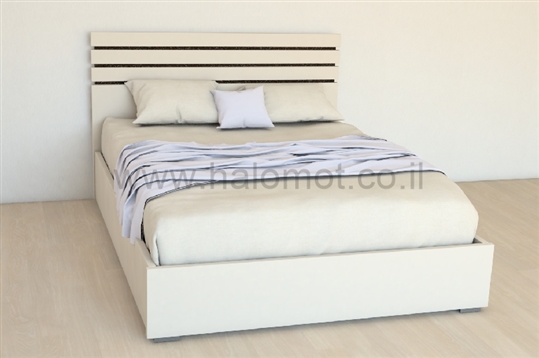 מיטה זוגית עם ארגז מצעים דגם סהרה