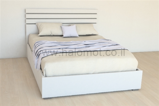 מיטה זוגית עם ארגז מצעים דגם סהרה
