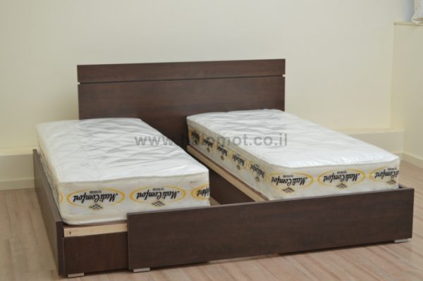 מיטה יהודית עם ארגזי מצעים דגם סנדי