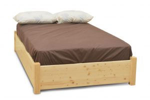 מיטה זוגית עם ארגז מצעים מעץ מלא - מאור