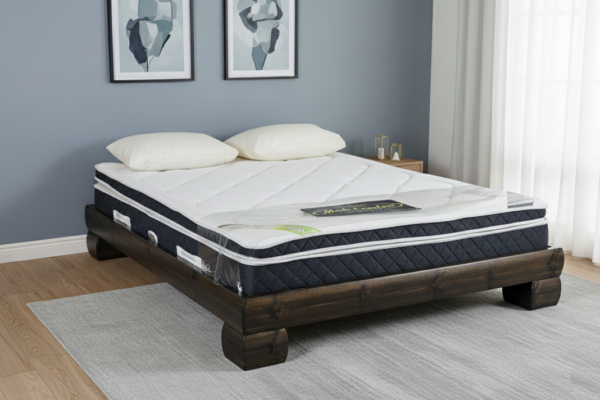 מיטה זוגית מעץ מלא דגם סקויה