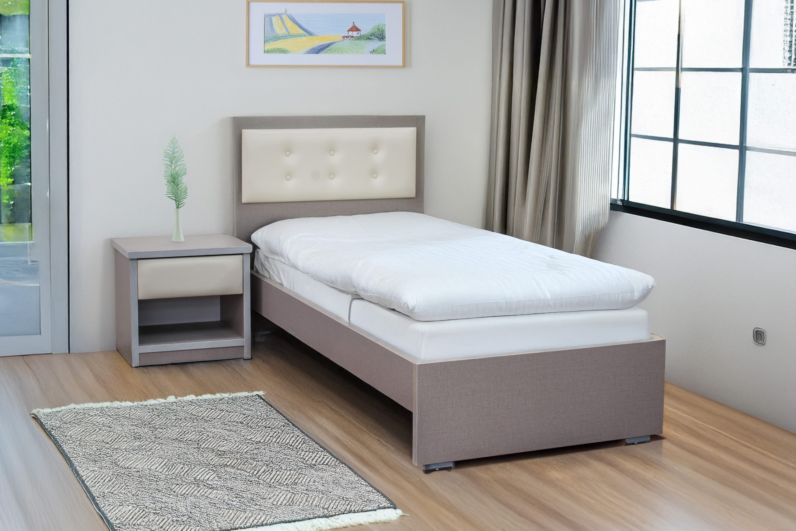 מיטת נוער דגם קרמבו כפתורים