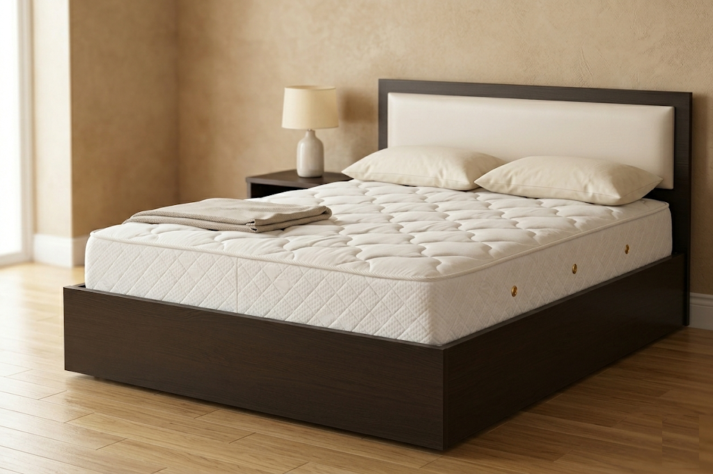 מיטה זוגית עם ארגז מצעים דגם קרמבו