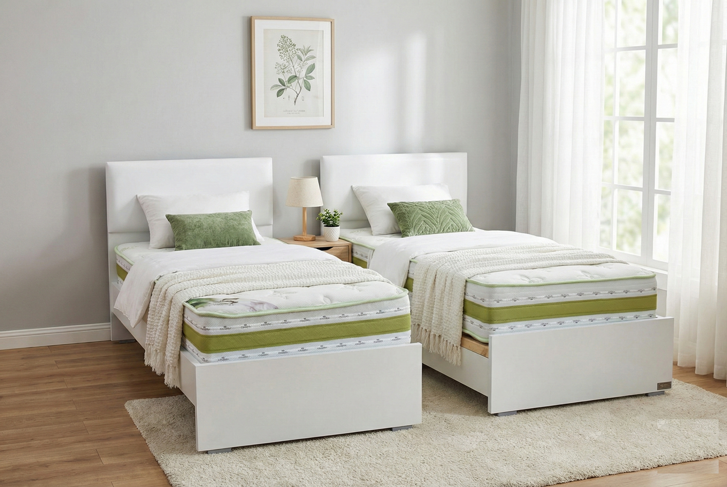 מיטה יהודית עם ראשים נפרדים - דגם תמר