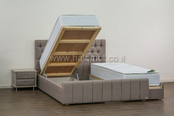 מיטה יהודית עם ארגז מצעים חזית אחידה דגם מוריה