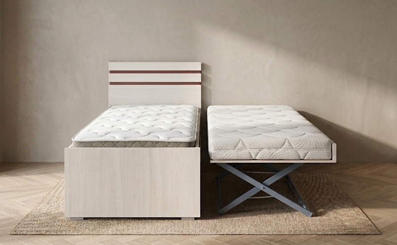 מיטה היי רייז נפתחת לזוג מיטות עם מזרנים נשלפים דגם דקל