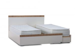 מיטה יהודית עם ארגזי מצעים דגם דורין