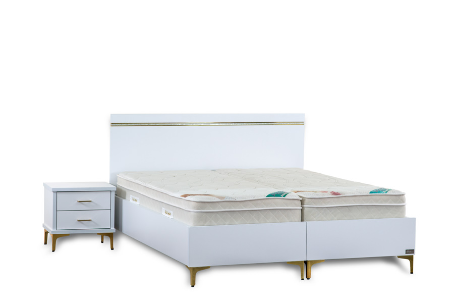 מיטה יהודית עם ארגזי מצעים דגם סנדי מוגבה לנקיון