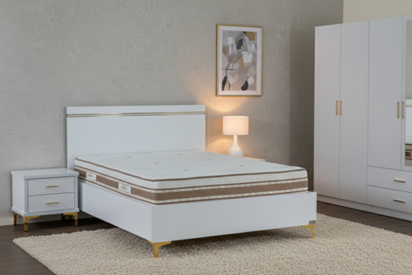 מיטה זוגית עם ארגז מצעים מוגבה דגם סנדי