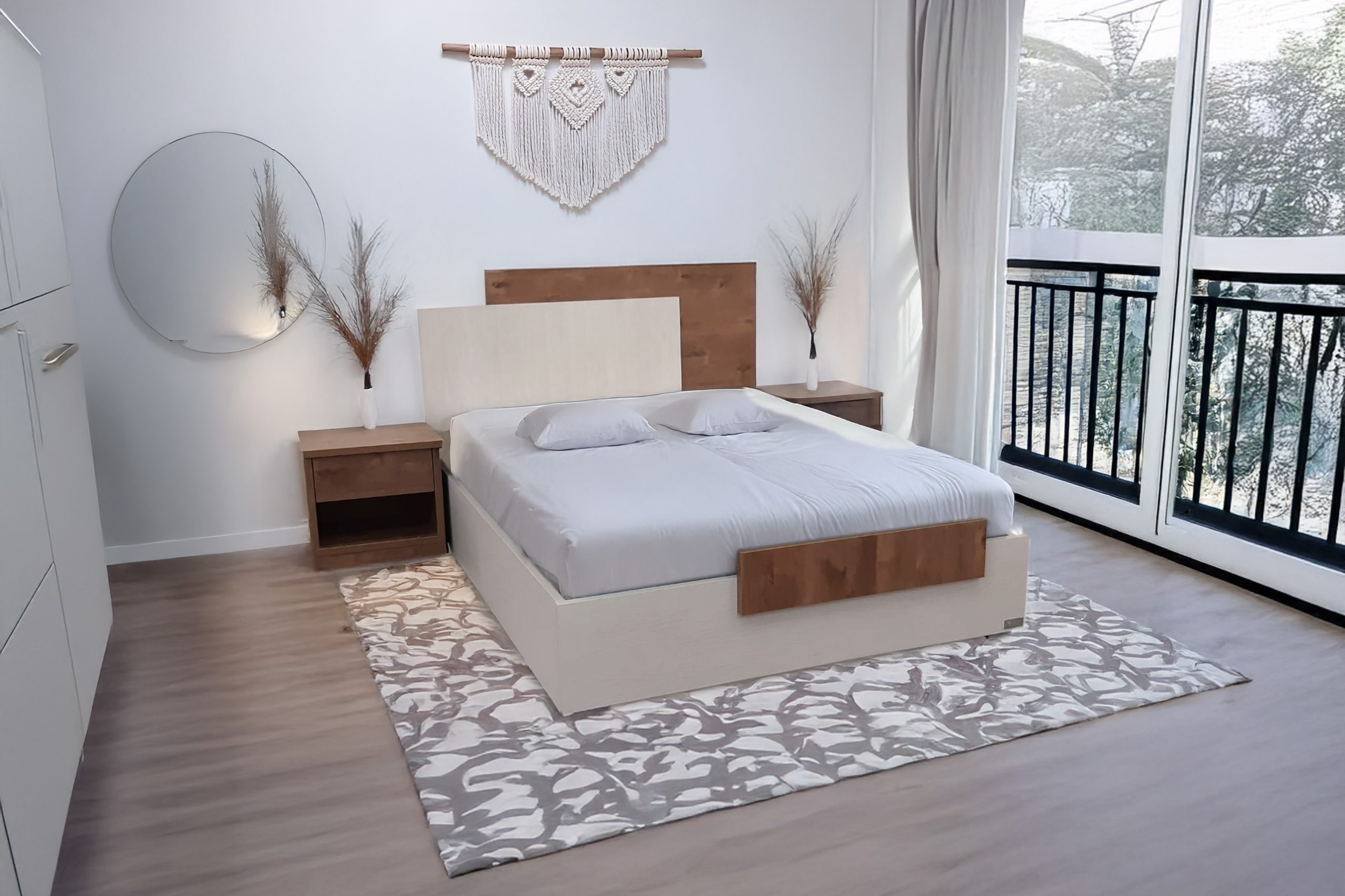 מיטה זוגית עם ארגז מצעים דגם דרור