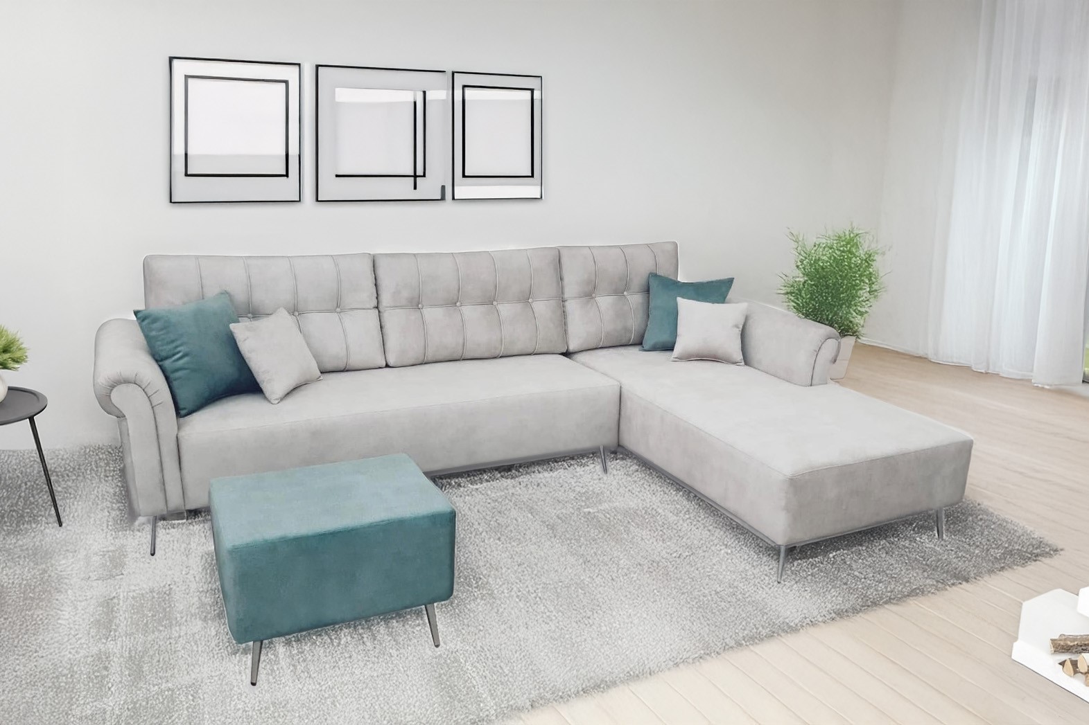 סלון פינתי שזלונג דגם פיור