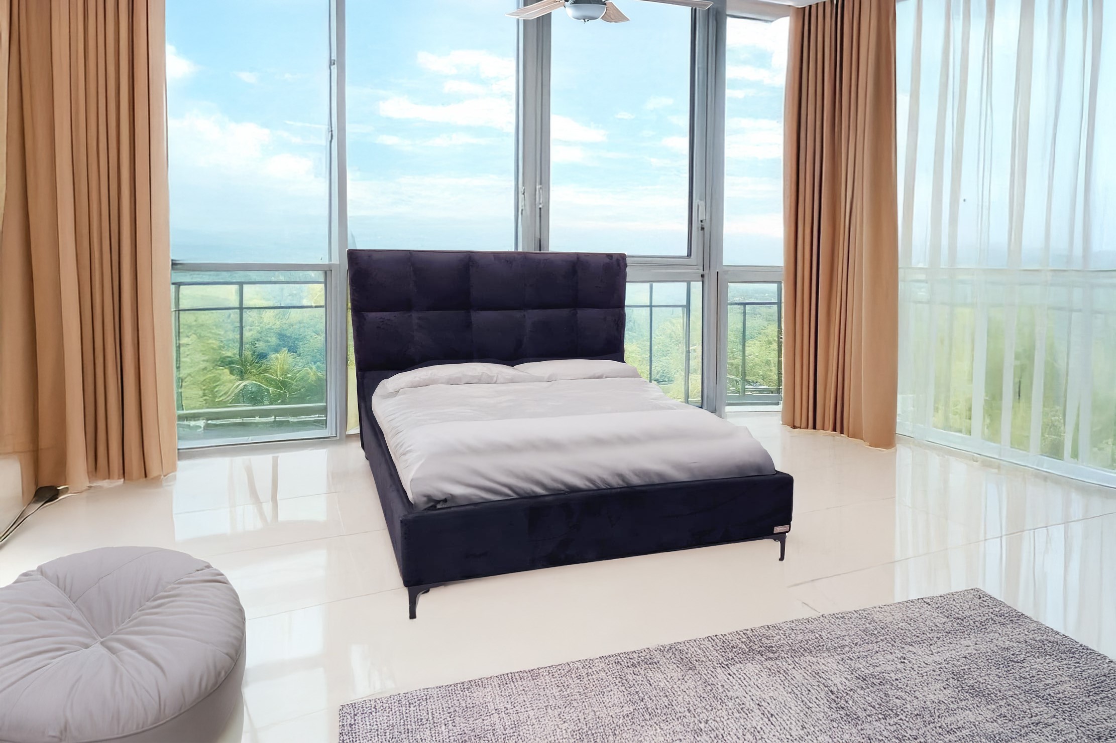 מיטה זוגית מרופדת דגם אודל