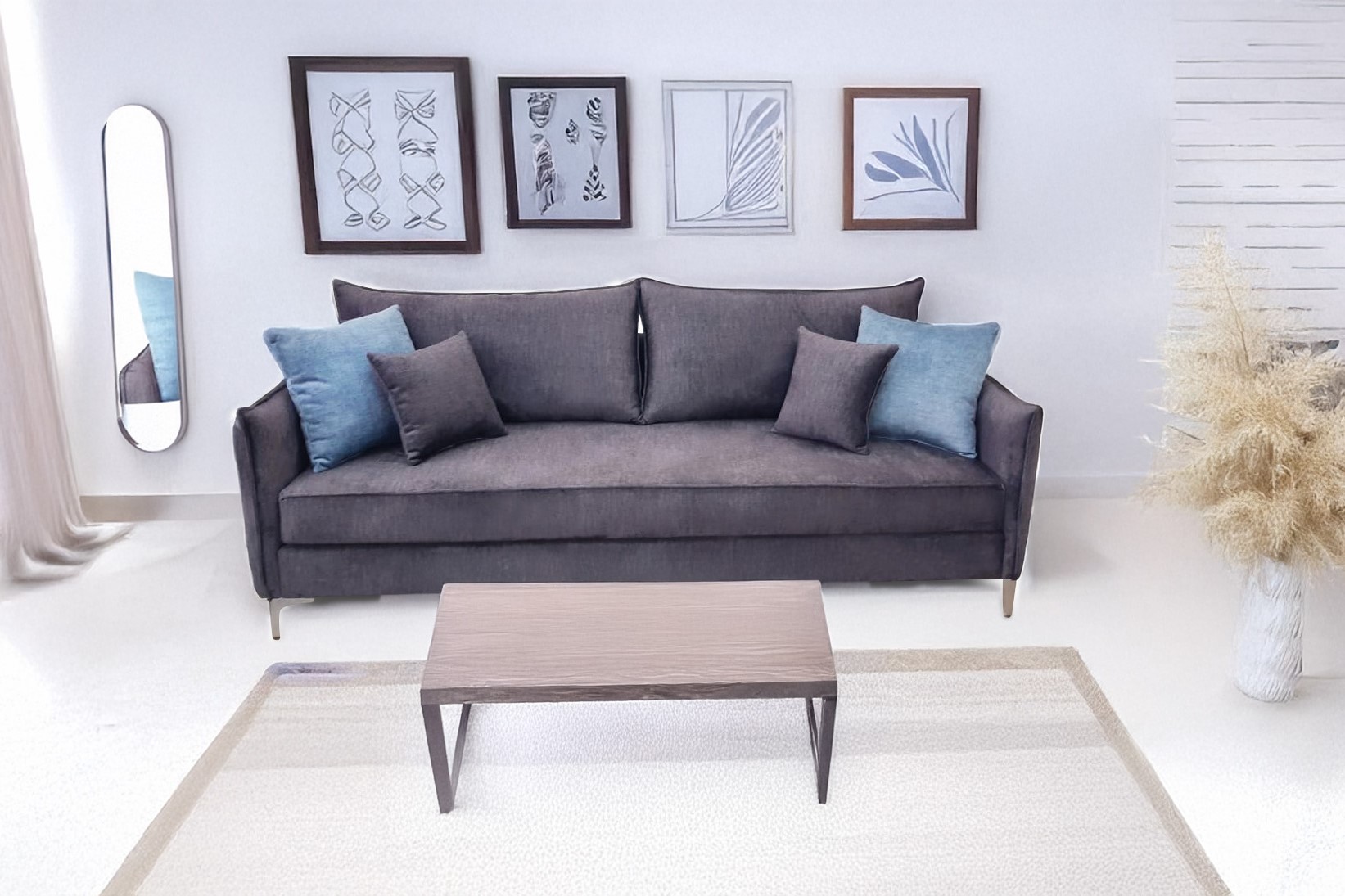 ספה תלת מושבית לסלון דגם רויטל