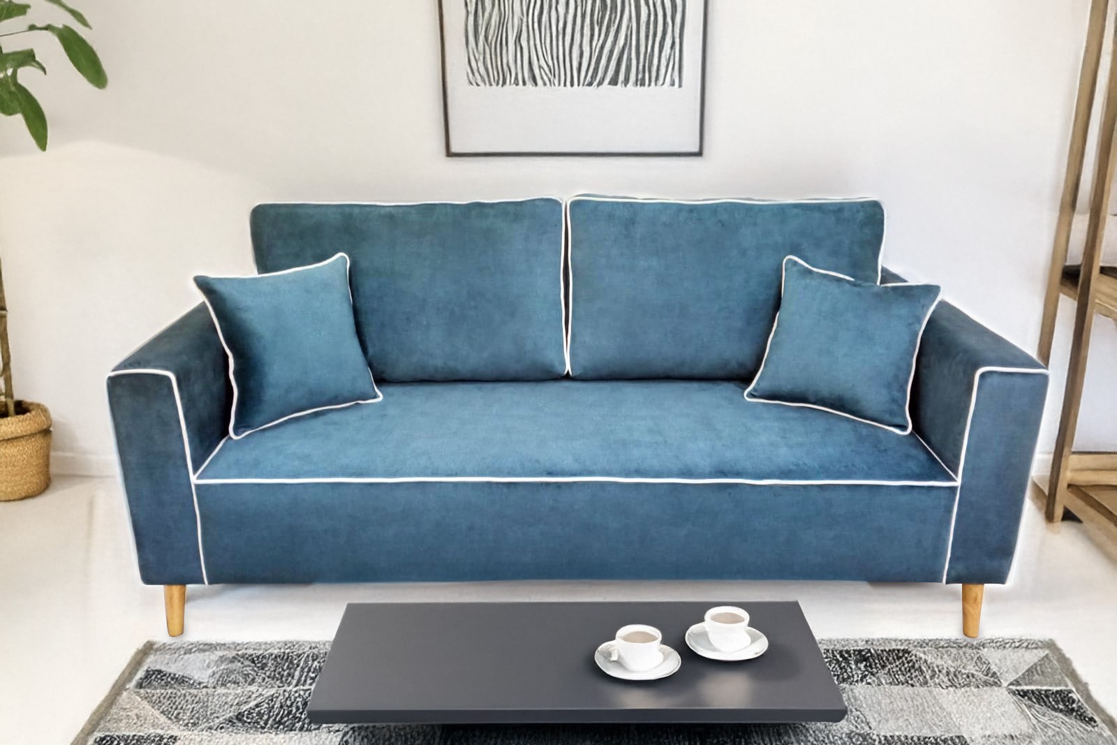 ספה תלת מושבית לסלון דגם סהר