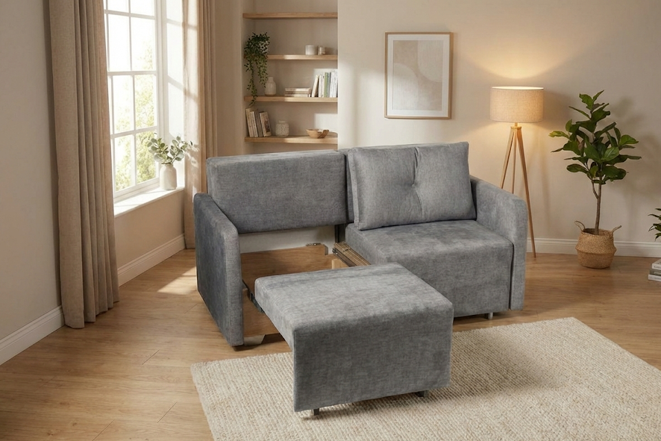 ספה נפתחת לזוג מיטות בודדות דגם שרה