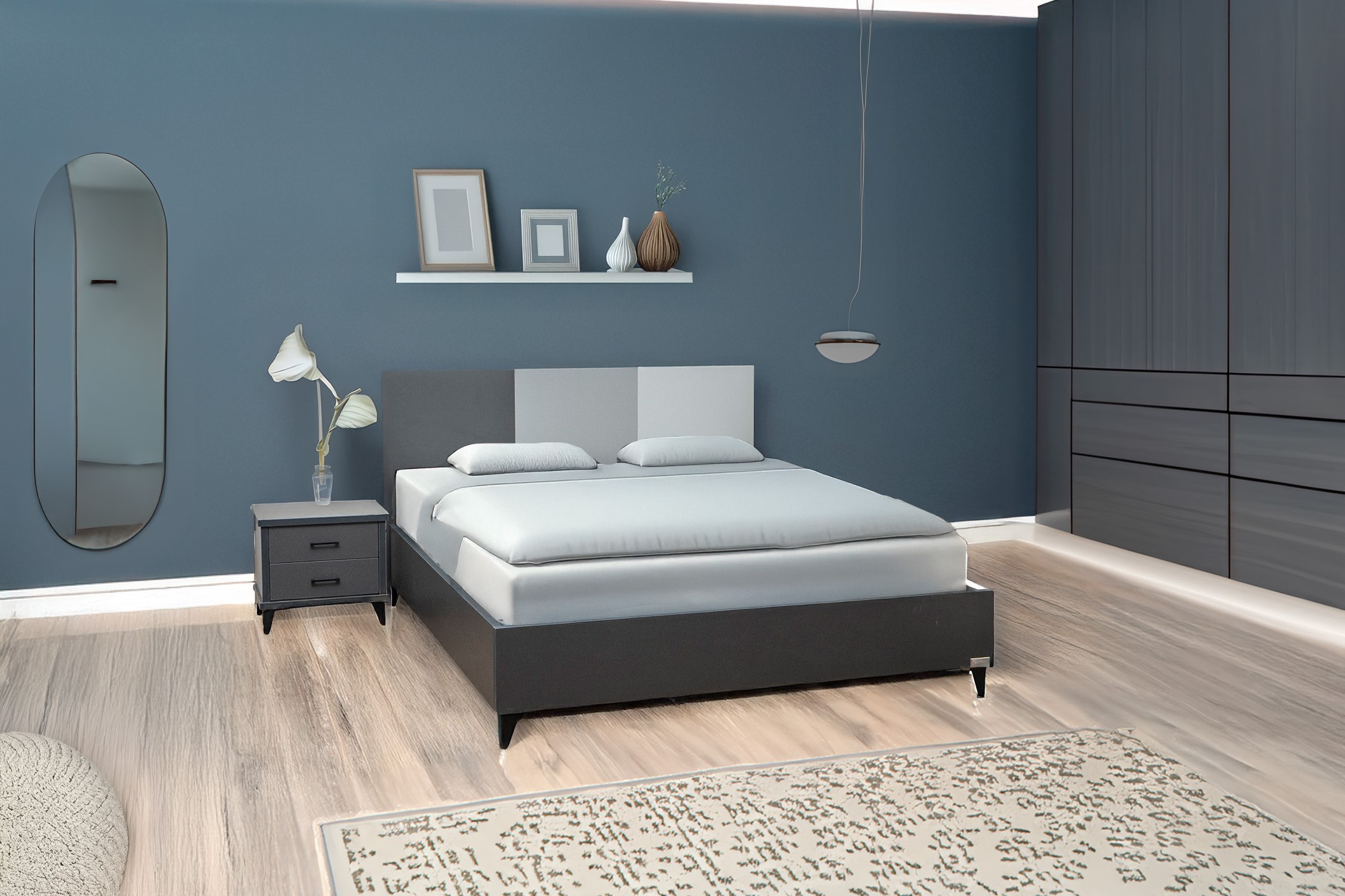 מיטה זוגית עם ארגז מצעים דגם הרמוניה 2