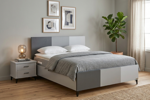 מיטה זוגית עם ארגז מצעים דגם הרמוניה 2