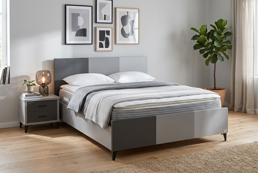 מיטה זוגית עם ארגז מצעים דגם הרמוניה 2