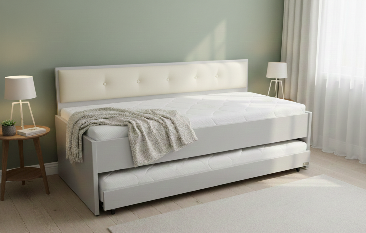 מיטת נוער נפתחת עם ראש מעוצב דגם פופקורן