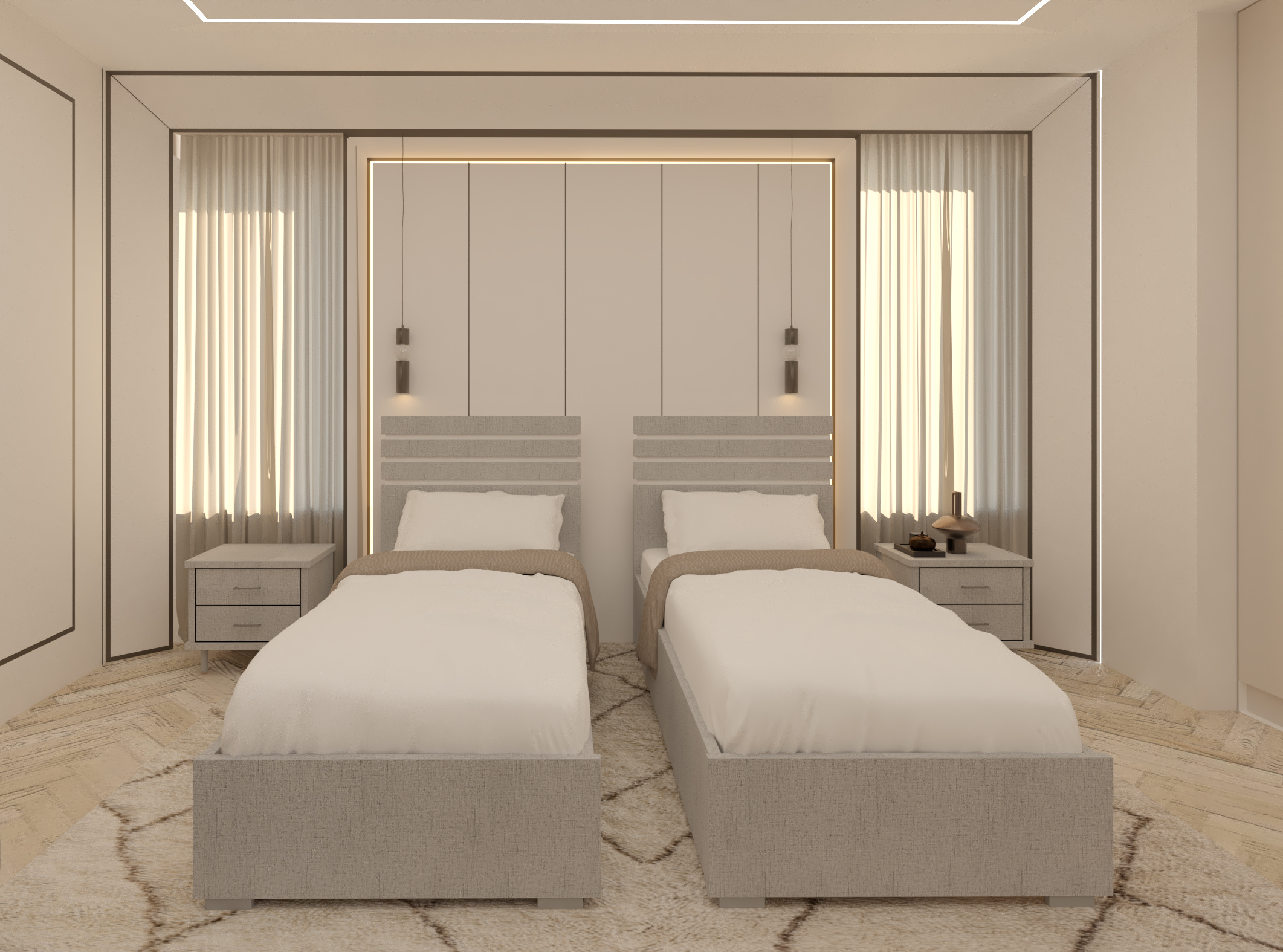 מיטה יהודית דגם סהרה ארגז מצעים עם ראשים נפרדים