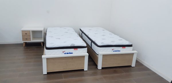 מיטה יהודית עם ארגזי מצעים דגם פריק