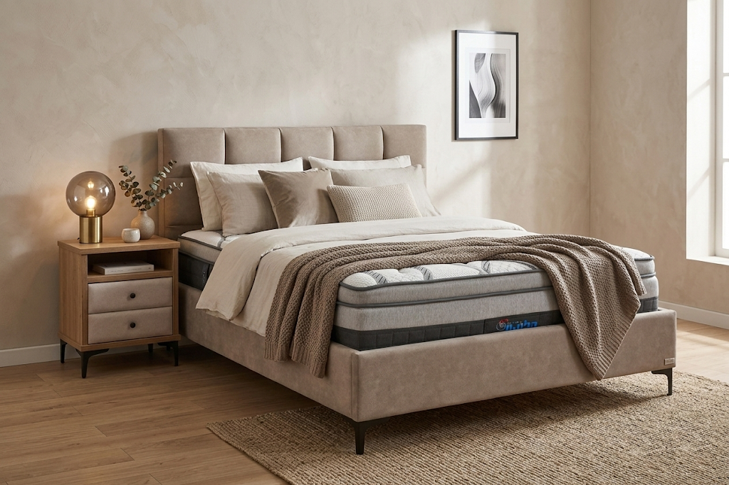 מיטה זוגית מרופדת דגם אדיר