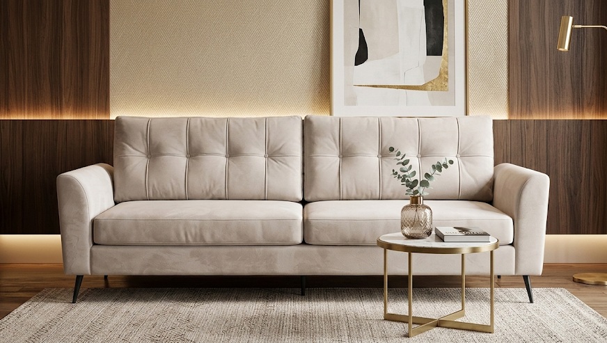 ספה תלת מושבית לסלון דגם גל