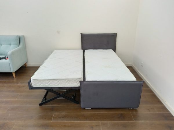 מיטה היי רייז מרופדת  עם ארגז כולל מזרנים - מיטת נוער נפתחת