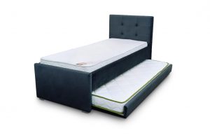 מיטה היי רייזר מרופדת עם ארגז כולל מזרנים דגם אורין - מיטת נוער נפתחת