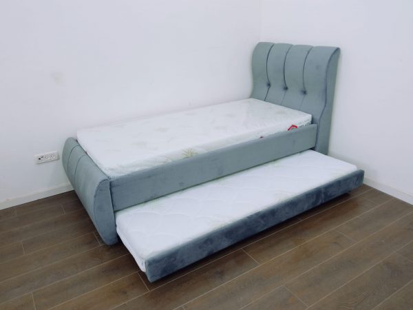 מיטה היי רייזר מרופדת עם ארגז כולל מזרנים דגם ליאן - מיטת נוער נפתחת