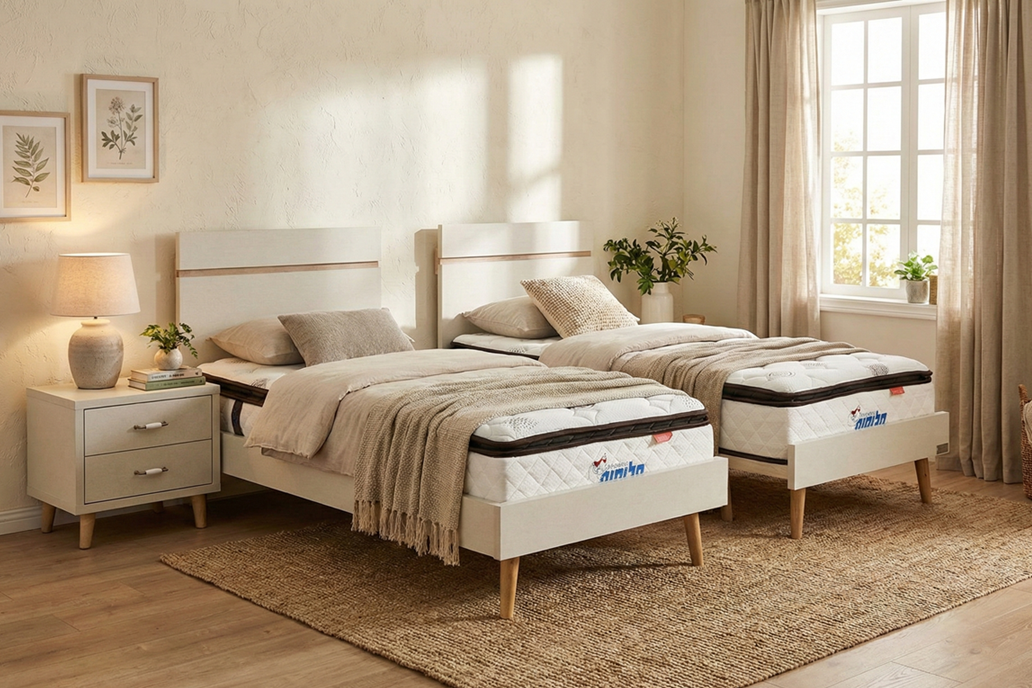 מיטה יהודית עם ראשים נפרדים - דגם רותם