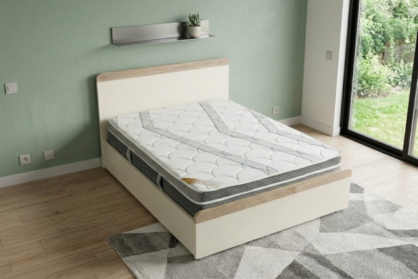 מיטה זוגית עם ארגז מצעים דגם רימון 2