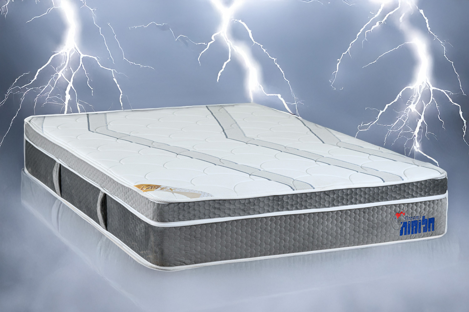 מזרן זוגי ללא קפיצים פלוס לטקס דגם אופיר (קשיח)