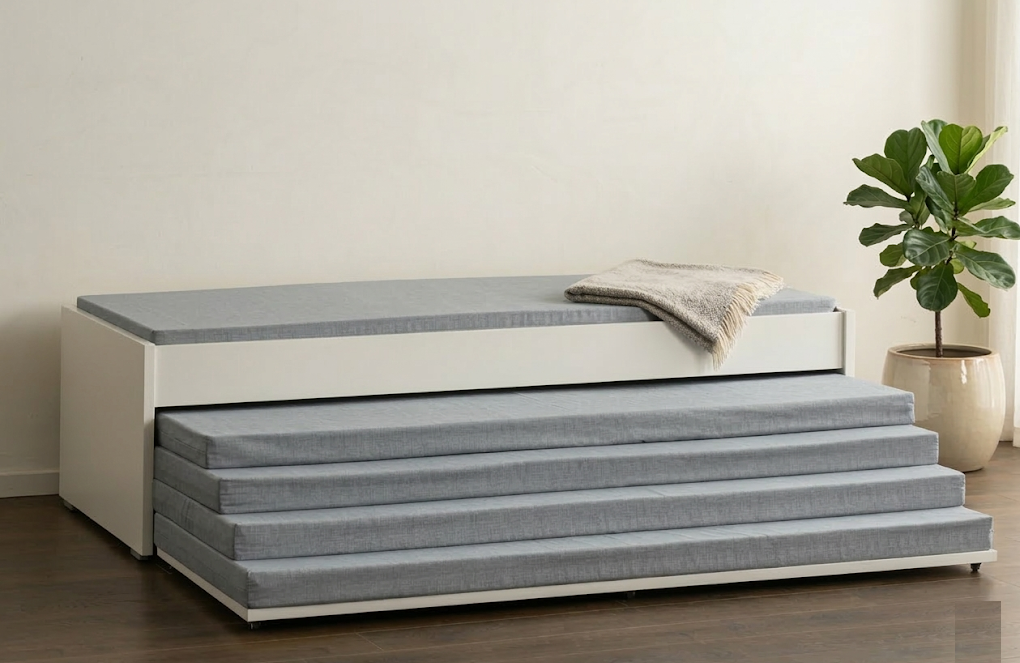 מיטת נוער דגם "רקפת" עם מזרנים לאירוח