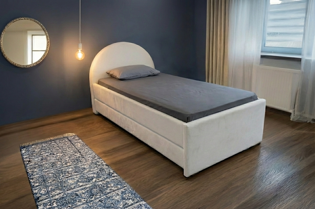 מיטה נוער נפתחת (היי רייז) מרופדת עם ארגז כולל מזרנים דגם ליבי