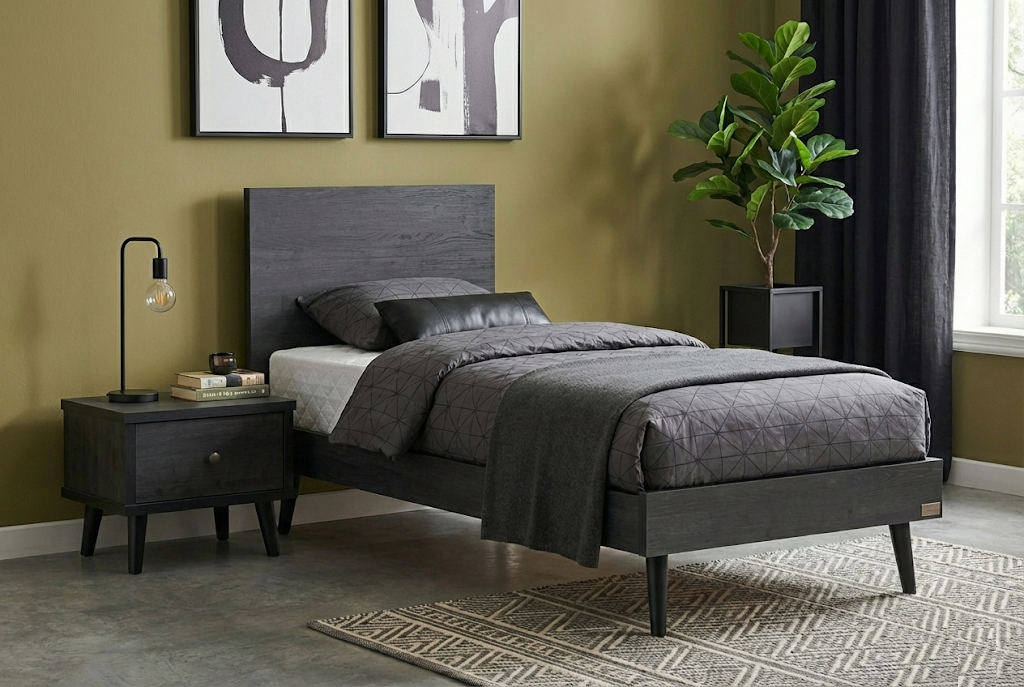 חדרי נוער : מיטה דגם רותם + מזרן + שידה מתנה