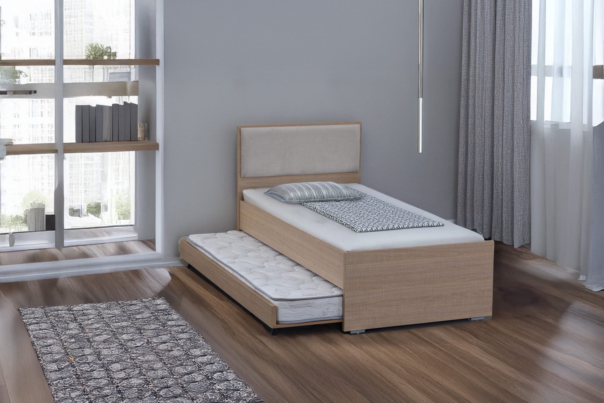 מיטה היי רייז נפתחת לשתי מיטות כולל מזרנים דגם קרמבו