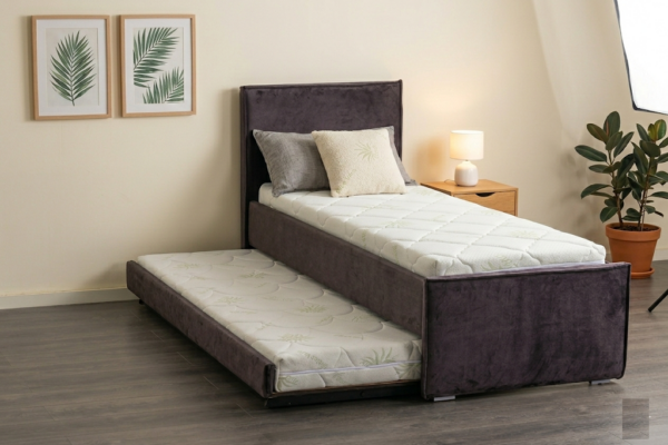 מיטה נוער נפתחת (היי רייז) מרופדת עם ארגז כולל מזרנים דגם סאמיט