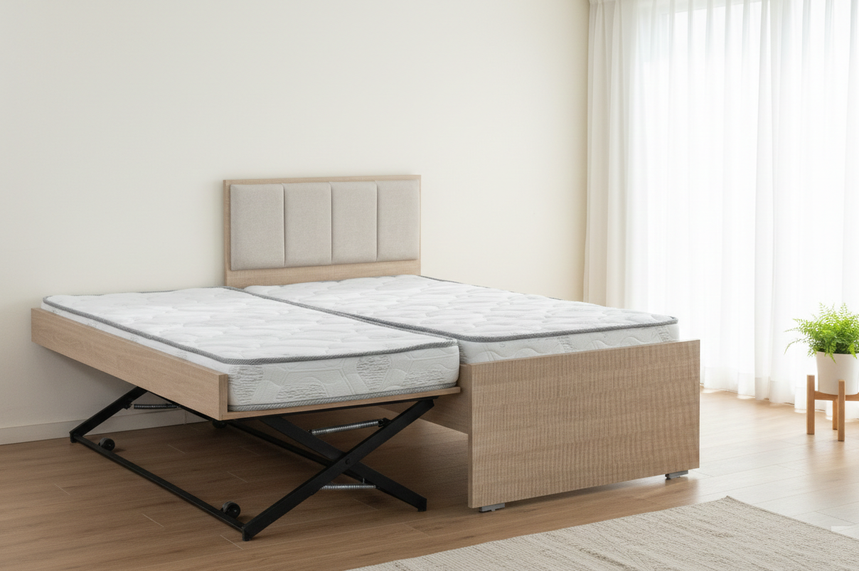 מיטה היי רייז נפתחת לשתי מיטות כולל מזרנים מלאבי