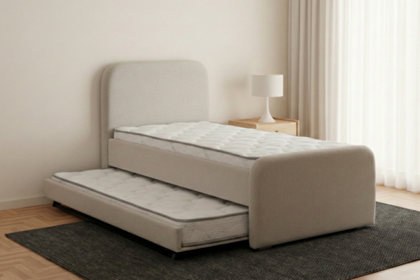 מיטה נוער נפתחת (היי רייז) מרופדת עם ארגז כולל מזרנים דגם דבורה