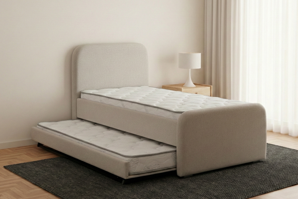 מיטה נוער נפתחת (היי רייז) מרופדת עם ארגז כולל מזרנים דגם דבורה