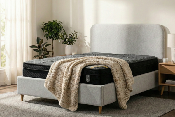 מיטה זוגית מרופדת דגם דבורה