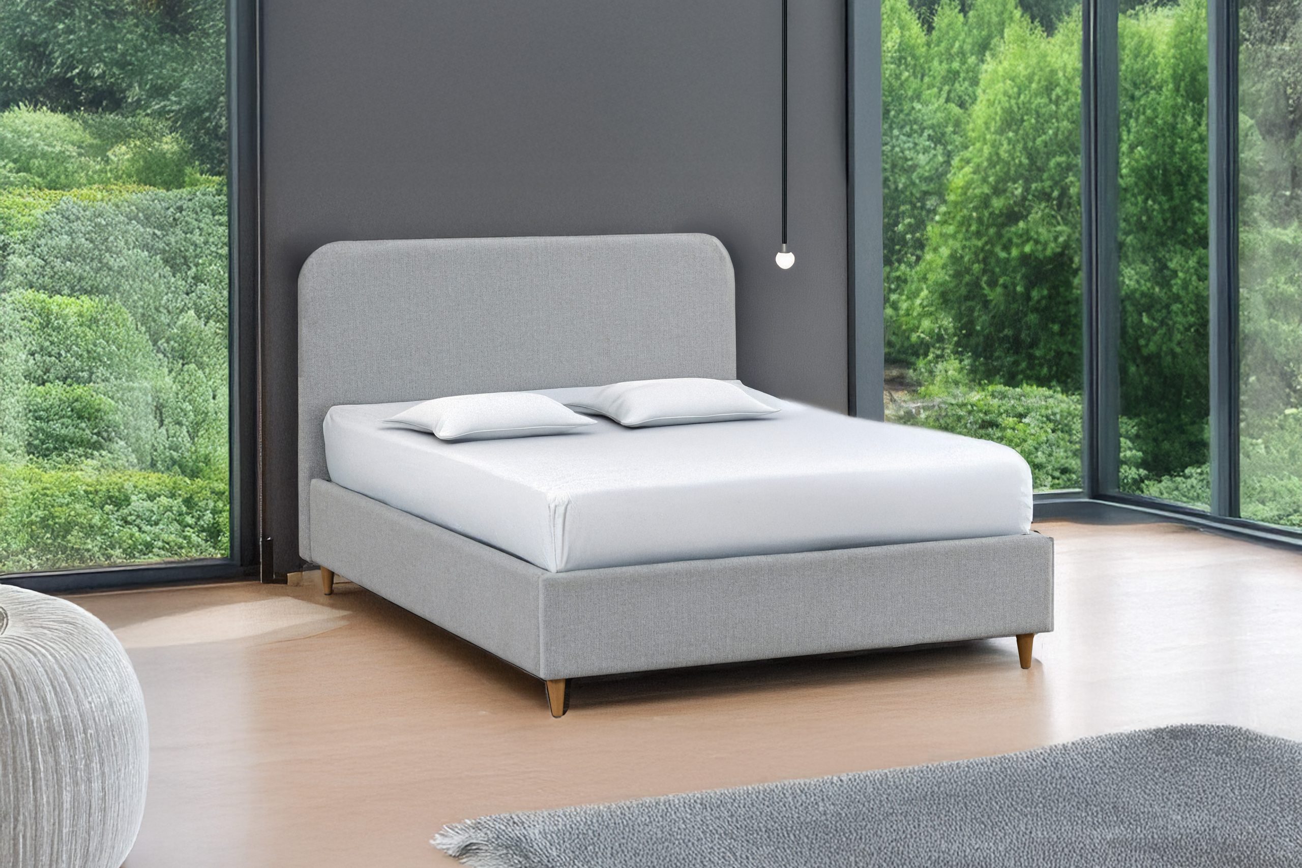 מיטה זוגית מרופדת דגם דבורה