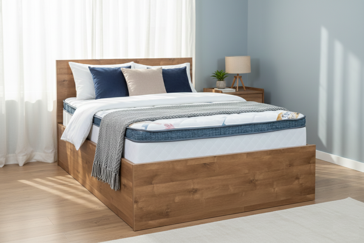 מיטה זוגית עם ארגז גדול במיוחד !! לאחסון