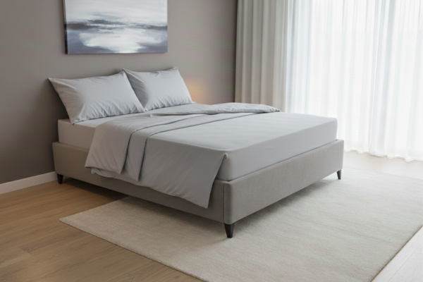 בסיס מיטה מרופד עם ארגז ומסגרת