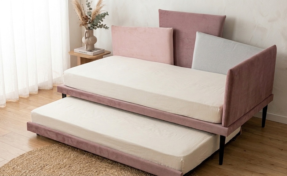 מיטה היי רייזר מעוצבת דגם כריות